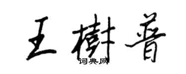 王正良王樹普行書個性簽名怎么寫