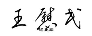 梁錦英王慰民草書個性簽名怎么寫