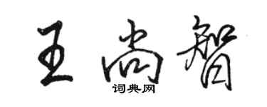 駱恆光王尚智行書個性簽名怎么寫