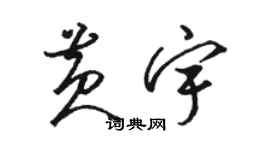 駱恆光黃宇草書個性簽名怎么寫