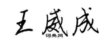 王正良王威成行書個性簽名怎么寫