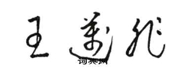 駱恆光王邁非草書個性簽名怎么寫