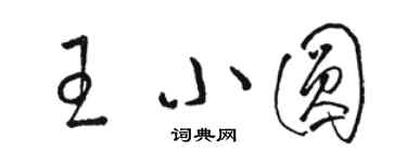 駱恆光王小圓草書個性簽名怎么寫