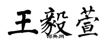 翁闓運王毅萱楷書個性簽名怎么寫