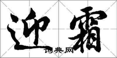 胡問遂迎霜行書怎么寫