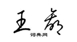 梁錦英王贏草書個性簽名怎么寫