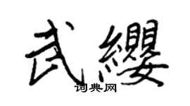王正良武纓行書個性簽名怎么寫