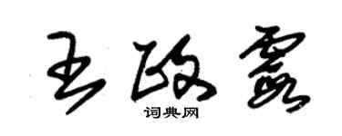 朱錫榮王政霞草書個性簽名怎么寫