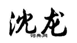 胡問遂沈龍行書個性簽名怎么寫