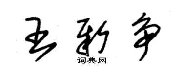 朱錫榮王新爭草書個性簽名怎么寫