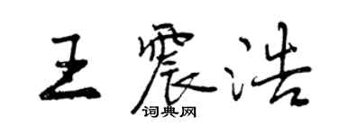 曾慶福王震浩行書個性簽名怎么寫