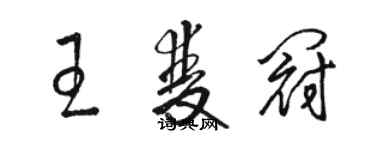 駱恆光王雙冠草書個性簽名怎么寫