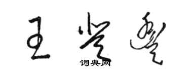 駱恆光王登豐草書個性簽名怎么寫