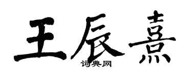 翁闓運王辰熹楷書個性簽名怎么寫