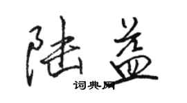 駱恆光陸益行書個性簽名怎么寫