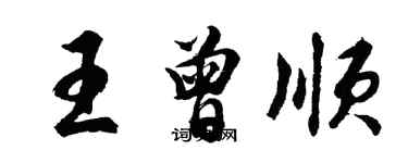 胡問遂王曾順行書個性簽名怎么寫