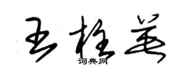 朱錫榮王柱英草書個性簽名怎么寫