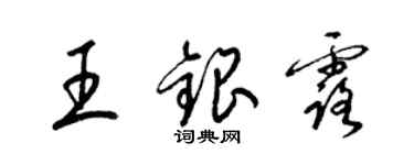 梁錦英王銀露草書個性簽名怎么寫