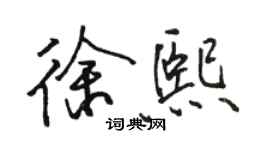 駱恆光徐熙行書個性簽名怎么寫