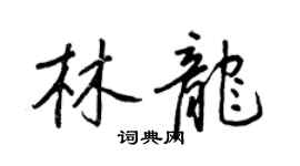 王正良林龍行書個性簽名怎么寫