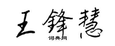 王正良王鋒慧行書個性簽名怎么寫