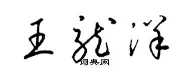梁錦英王龍洋草書個性簽名怎么寫