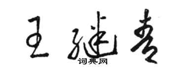 駱恆光王繼青草書個性簽名怎么寫