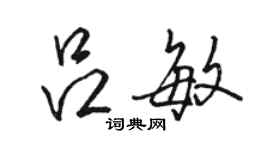 駱恆光呂敏行書個性簽名怎么寫