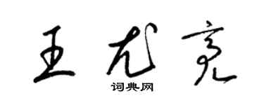 梁錦英王尤亮草書個性簽名怎么寫