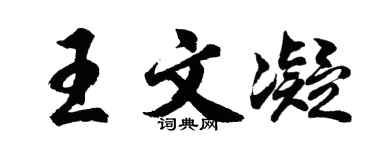 胡問遂王文凝行書個性簽名怎么寫