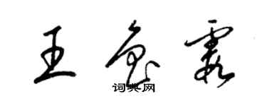 梁錦英王魯霞草書個性簽名怎么寫