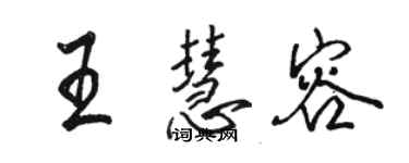 駱恆光王慧容行書個性簽名怎么寫