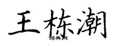 丁謙王棟潮楷書個性簽名怎么寫
