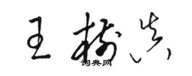 駱恆光王樹真草書個性簽名怎么寫