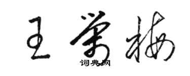 駱恆光王榮梅草書個性簽名怎么寫