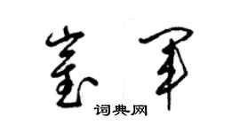 梁錦英崔軍草書個性簽名怎么寫