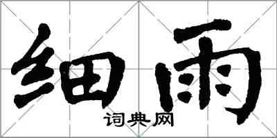 翁闓運細雨楷書怎么寫