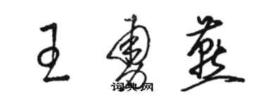 駱恆光王勇燕草書個性簽名怎么寫