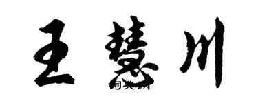 胡問遂王慧川行書個性簽名怎么寫