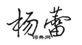 駱恆光楊蕾行書個性簽名怎么寫