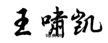 胡問遂王嘯凱行書個性簽名怎么寫