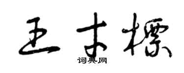 曾慶福王才標草書個性簽名怎么寫