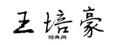 曾慶福王培豪行書個性簽名怎么寫