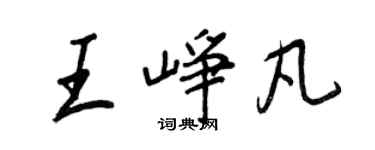 王正良王崢凡行書個性簽名怎么寫