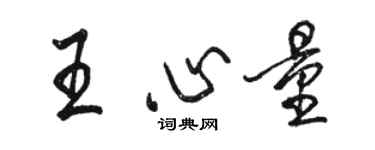 駱恆光王心量行書個性簽名怎么寫