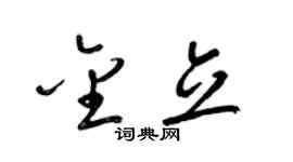梁錦英金立草書個性簽名怎么寫