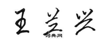 駱恆光王蘭興行書個性簽名怎么寫