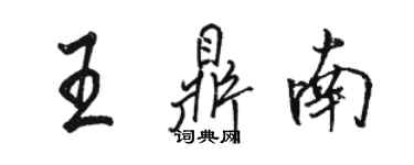 駱恆光王鼎南行書個性簽名怎么寫