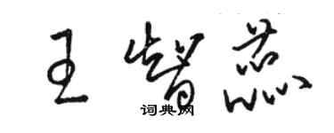 駱恆光王智蕊草書個性簽名怎么寫