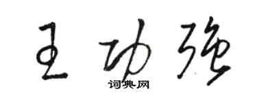 駱恆光王功強草書個性簽名怎么寫